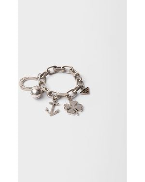Prada Armband Mit Anhänger Aus Metall - Weiß