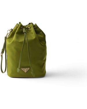 Prada Pouch De Re-Nylon, Mujer - Verde