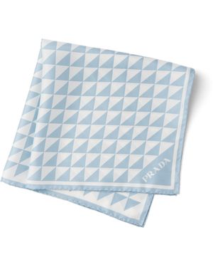 Prada Fular estampado - Azul