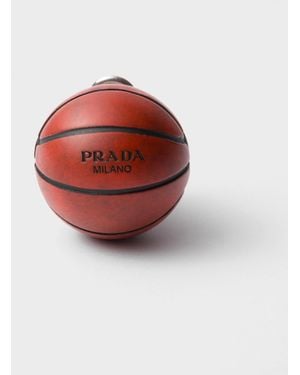 Prada Basketball-Ohrringe Aus Metall - Rot