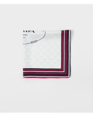 Prada Printed Silk Twill Jacquard Scarf 55 X 55 Cm - Multicolour