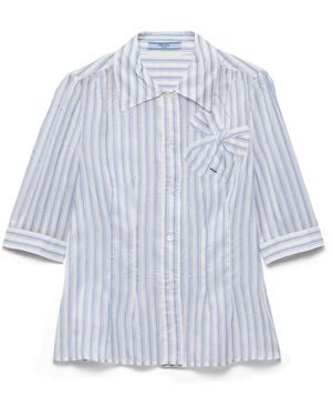 Prada Camisa A Rayas, Mujer, Talla - Blanco