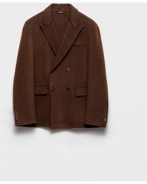 Prada Double-Breasted Cashmere Jacket - Brown