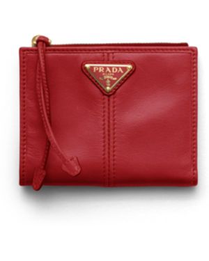 Prada Cartera Pequeña De Piel, Mujer - Rojo