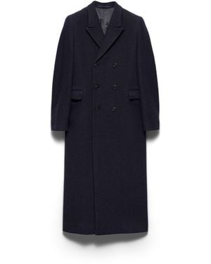 Prada Abrigo De Lana De Cruzado Doble, Hombre, Talla - Azul