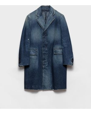 コート PRADA MIDNIGHT BLUE WOOL BLEND COAT Prada Midnight Blue Wool Blend Coat | italist