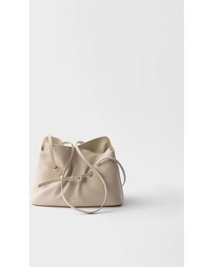 Prada Small Dada Nappa Leather Bag - Natural