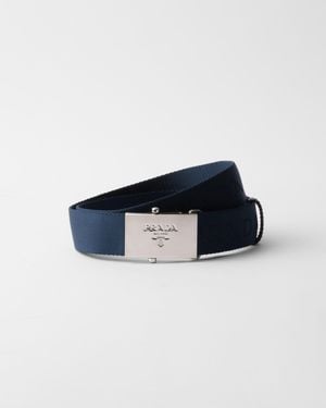Prada Ceinture En Ruban De Coton - Bleu