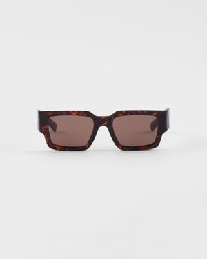 Prada Lunettes De Soleil Symbole - Marron