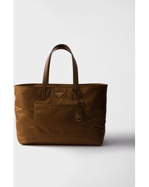 Prada Re-Edition 1978 Large Re-Nylon And Saffiano Leather Tote Bag - Brown