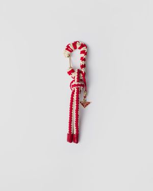 Prada Cord Bag Pendant - White