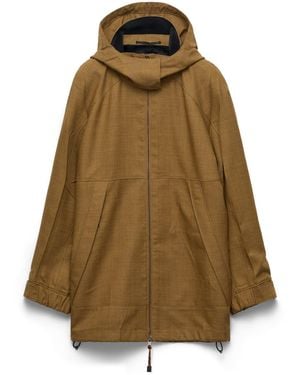 Prada Chaqueta De Lana Hopsack Jaspeada, Mujer, Talla - Marrón