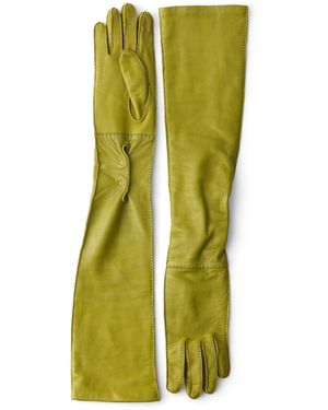 Prada Guantes De Piel, Mujer, Talla 7,5 - Verde