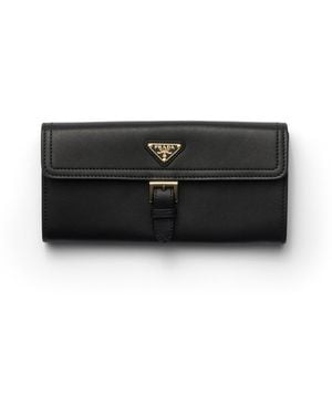 Prada Cartera Grande De Napa, Mujer - Negro