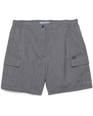 Prada Pantalones Cortos De Mohair Ligero, Mujer, Talla - Gris