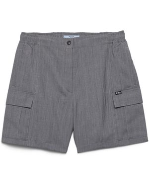 Prada Pantalones Cortos De Mohair Ligero, Mujer, Talla - Gris