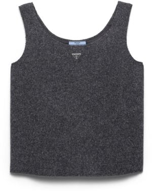 Prada Top De Lana Shetland, Mujer, Talla - Negro