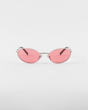 Prada Occhiali Da Sole Con Logo - Rosa