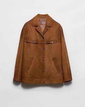 Prada Suede Jacket - Brown