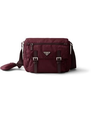 Prada Bandolera De Re-Nylon, Mujer - Morado