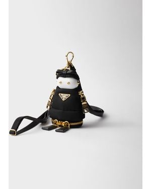 Prada Soft Robot Re-Nylon Bag Pendant - White