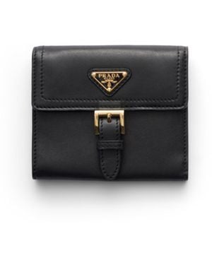 Prada Cartera Pequeña De Napa, Mujer - Negro