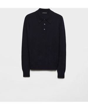 Prada Cashmere Polo Shirt - Blue