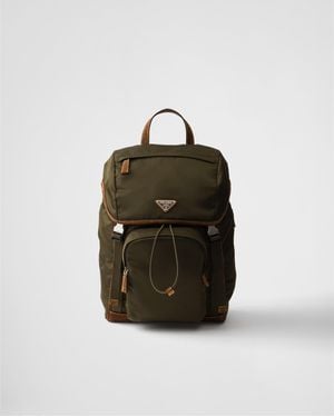 Prada Re-Nylon And Suede Backpack - Multicolour