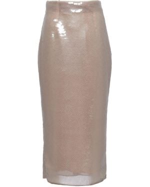 Prada Falda Midi De Lentejuelas - Neutro