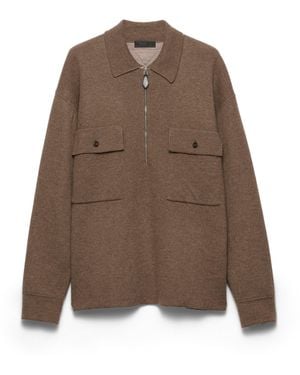 Prada Polo De Cachemir, Hombre, Talla - Marrón