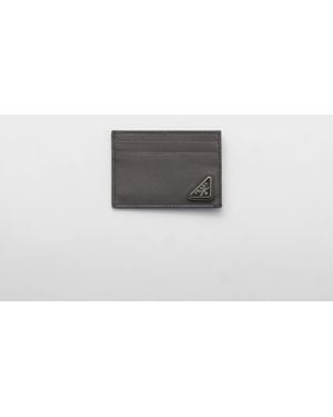 Prada Saffiano Leather Card Holder - White