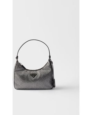 Prada Re-Edition 2005 Tasche Aus Satin Mit Kristallen - Mehrfarbig