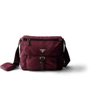 Prada Bandolera De Re-Nylon, Mujer - Morado