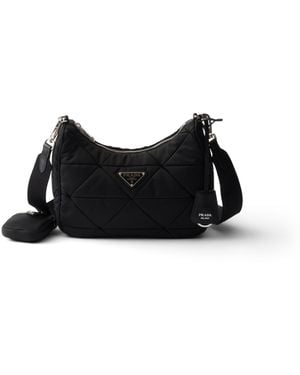 Prada Bandolera De Re-Nylon Acolchado, Mujer - Negro