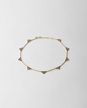 Prada Halskette Aus Emailliertem Metall - Mehrfarbig