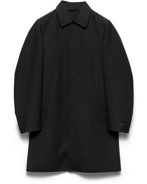 Prada Impermeable De Lana Y Mohair, Hombre, Talla - Negro