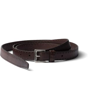 Prada Cinturón De Piel Con Acabado Envejecido, Mujer, Talla - Blanco