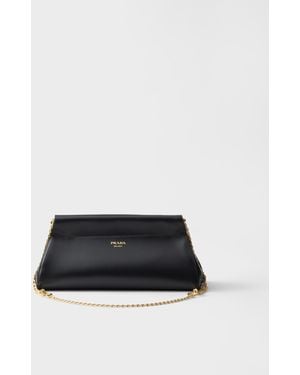 Prada Sac Enchaîné Medium En Cuir - Noir