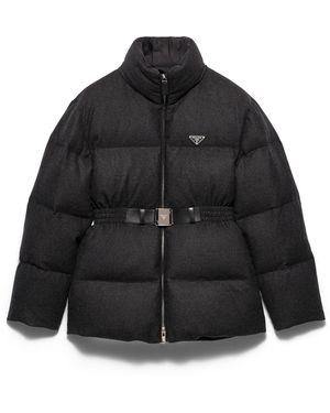 Prada Chaqueta De Plumón Re-Wool, Mujer, Talla - Negro