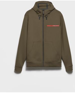 Prada Technical Fabric Hoodie - Green