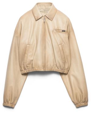 Prada Chaqueta Corta De Napa, Mujer, Talla - Neutro