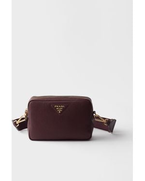 Prada Small Leather Shoulder Bag - Brown