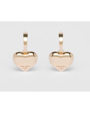 Prada Eternal Gold Drop Earrings In Yellow Gold - Natural
