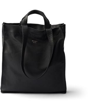 Prada Bolso De Napa, Hombre - Negro