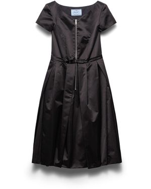 Prada Vestido De Seda Duchesse, Mujer, Talla - Negro
