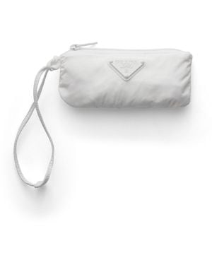 Prada Pouch Plegable De Re-Nylon - Blanco