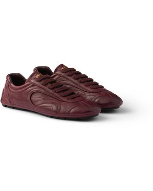 Prada Zapatillas Montecarlo Re-Edition 2005 De Piel Nappa Envejecida, Hombre, Talla 5 - Marrón