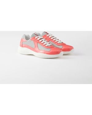 Prada America's Cup Sneaker Aus Lackleder Und Funktionsgewebe - Pink