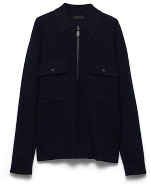 Prada Polo De Cachemir, Hombre, Talla - Azul