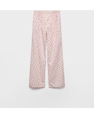 Prada Hose Aus Batist Mit Blumen-Print - Pink